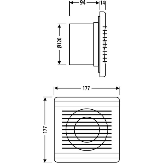 Вентилатор за баня VITO 120