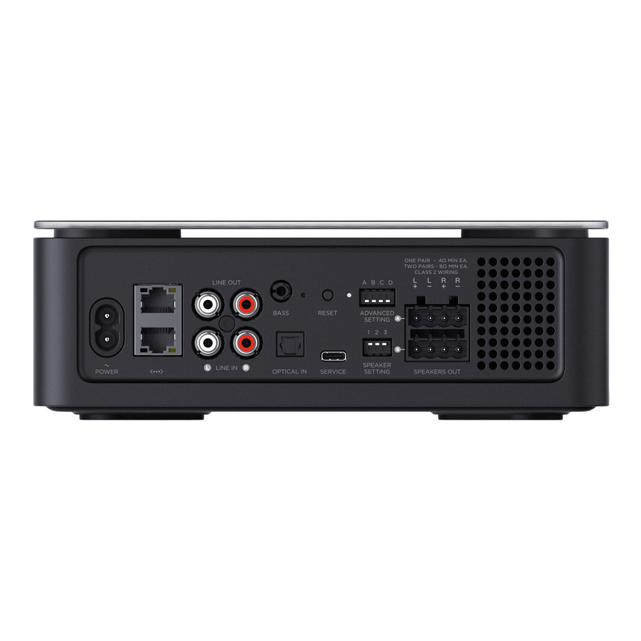 Optical and RCA inputs for TV, CD and turntable