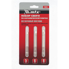 DRILL BIT SET FOR CERAMIC TILES, D 5-6-8MM MTX DRILL BIT SET FOR CERAMIC TILES, D 5-6-8MM MTX