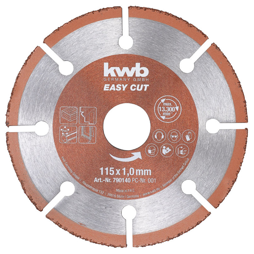 CARBIDE CUTTING DISC 115 MM 1 PIECE KWB 115x1x22.23 CARBIDE CUTTING DISC 115 MM 1 PIECE KWB 115x1x22.23