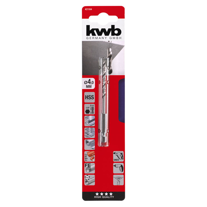 METAL DRILL BIT KWB 4x60x93 METAL DRILL BIT KWB 4x60x93