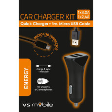 GPS Accessory VSMOBILE 12V QUICK 2XUSB + 1m Micro USB GPS Accessory VSMOBILE 12V QUICK 2XUSB + 1m Micro USB