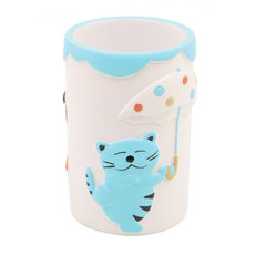 TOOTHBRUSH CUP INTER CERAMIC CAT&DOG TOOTHBRUSH CUP INTER CERAMIC CAT&DOG