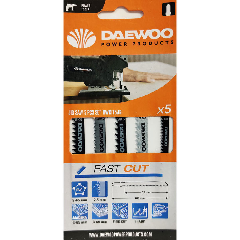 SET OF NAILS ФOR JIGSAW 5 NUMBERS DAEWOO DWKIT5JS SET OF NAILS ФOR JIGSAW 5 NUMBERS DAEWOO DWKIT5JS