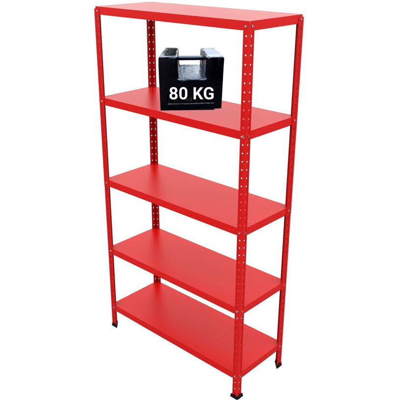 METAL RACK GRIMA 187X100X40 СМ. ЧЕРВЕН METAL RACK GRIMA 187X100X40 СМ. ЧЕРВЕН