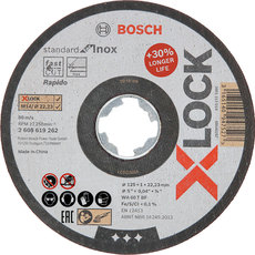 ДИСК ЗА РЯЗАНЕ НА МЕТАЛ INOX X-LOCK BOSCH 125x1x22.23 ДИСК ЗА РЯЗАНЕ НА МЕТАЛ INOX X-LOCK BOSCH 125x1x22.23
