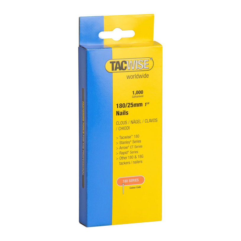 TACK NAILS 180/25 MM 1000 PCS TACWISE 1000 БРОЯ TACK NAILS 180/25 MM 1000 PCS TACWISE 1000 БРОЯ