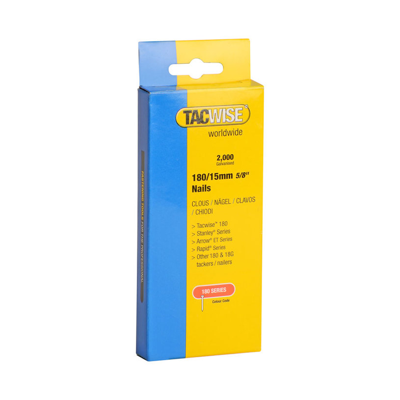TACK NAILS 180/15 MM 2000 PCS TACWISE 2000 БРОЯ TACK NAILS 180/15 MM 2000 PCS TACWISE 2000 БРОЯ