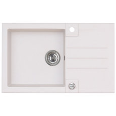 GRANITE KITCHEN SINK ALVEUS ROCK 130 78Х48Х18 СМ. БЯЛА GRANITE KITCHEN SINK ALVEUS ROCK 130 78Х48Х18 СМ. БЯЛА