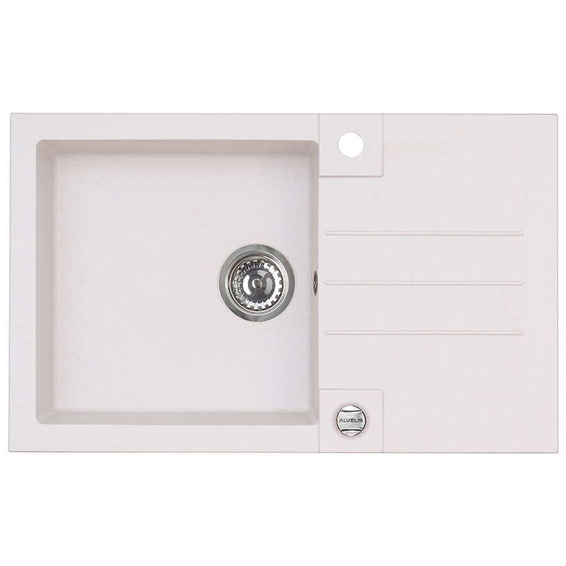 GRANITE KITCHEN SINK ALVEUS ROCK 130 78Х48Х18 СМ. БЯЛА GRANITE KITCHEN SINK ALVEUS ROCK 130 78Х48Х18 СМ. БЯЛА