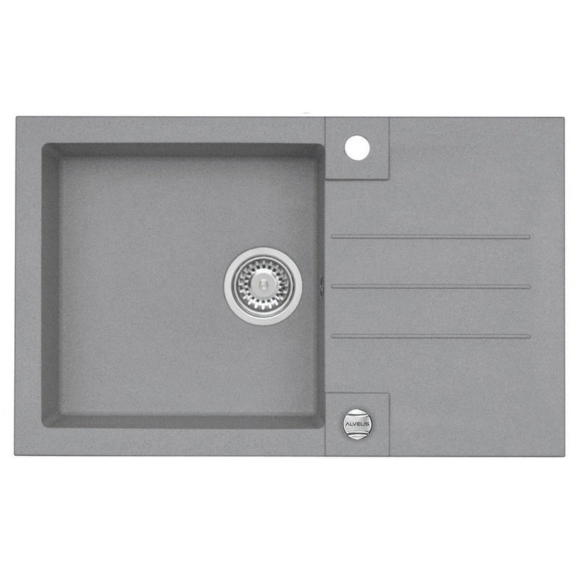 GRANITE KITCHEN SINK ALVEUS ROCK 130 78Х48Х18 СМ. СИВА GRANITE KITCHEN SINK ALVEUS ROCK 130 78Х48Х18 СМ. СИВА
