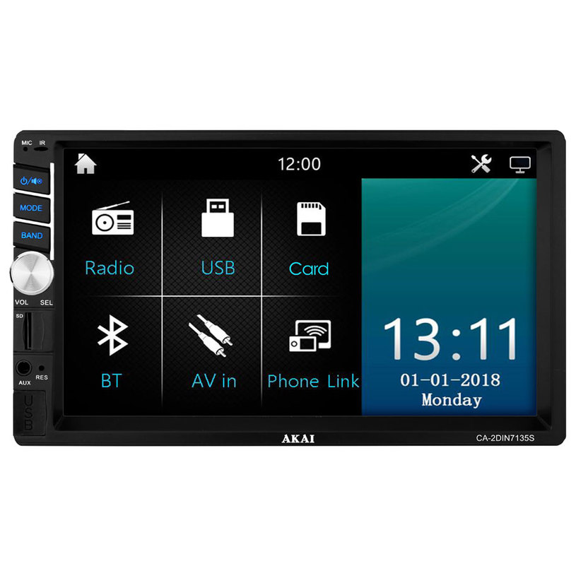 Авто Ресийвър AKAI CA-2DIN7135S BT BLUETOOTH, 4 X 25 W, USB Авто Ресийвър AKAI CA-2DIN7135S BT BLUETOOTH, 4 X 25 W, USB