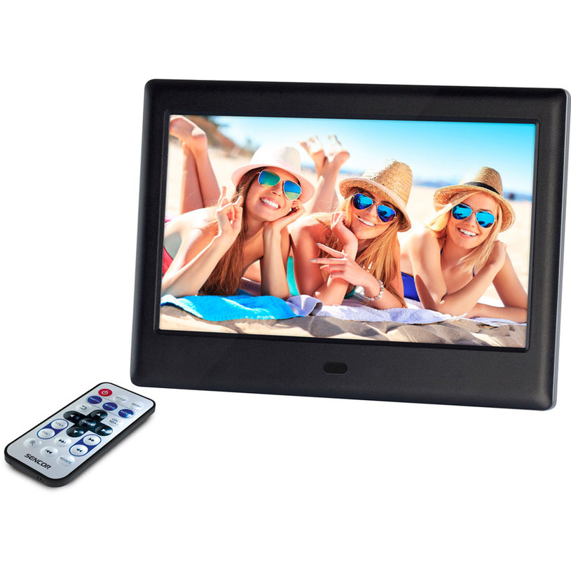 Фоторамка SENCOR SDF 782 BK 7.0 ", 1024 Х 600, ЧЕТЕЦ ЗА КАРТИ SD/SDHC/SDXC, USB Фоторамка SENCOR SDF 782 BK 7.0 ", 1024 Х 600, ЧЕТЕЦ ЗА КАРТИ SD/SDHC/SDXC, USB