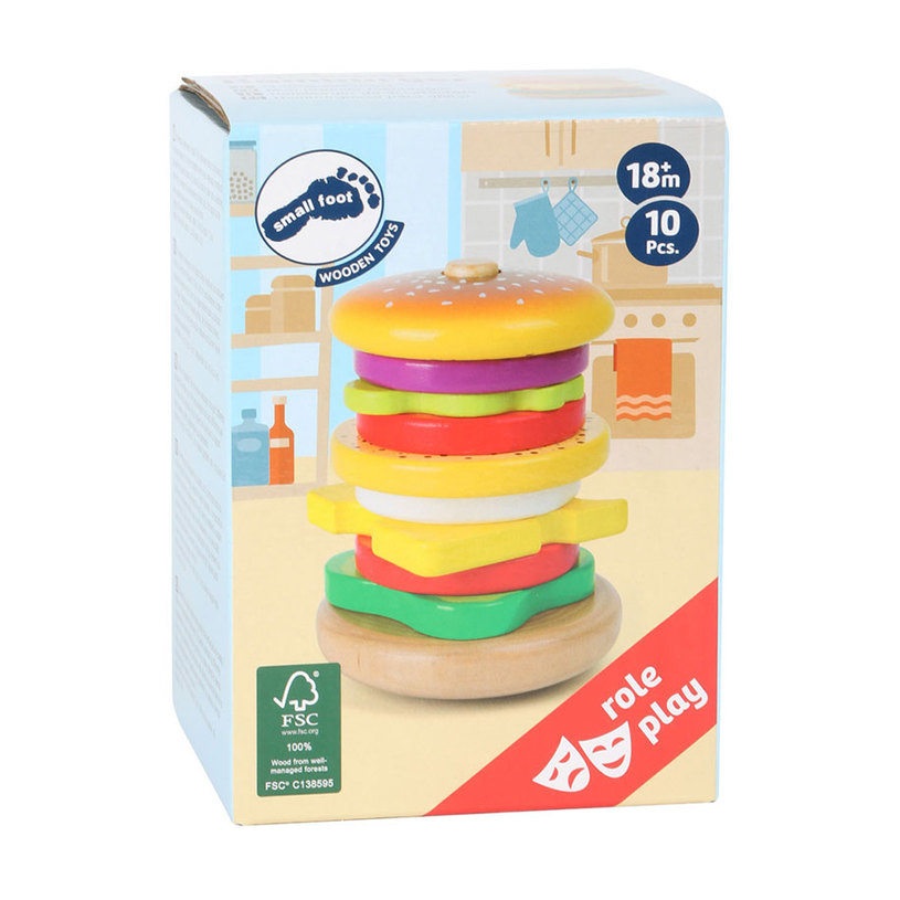 ROLE PLAY TOY SMALL FOOT БУРГЕР-ДЪРВЕН-10 ЧАСТИ ROLE PLAY TOY SMALL FOOT БУРГЕР-ДЪРВЕН-10 ЧАСТИ