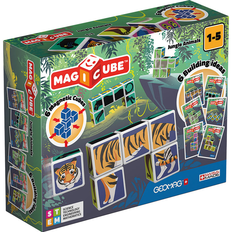 МАГНИТЕН КОНСТРУКТОР GEOMAG MAGICUBE JUNGLE ANIMALS 6 МАГНИТЕН КОНСТРУКТОР GEOMAG MAGICUBE JUNGLE ANIMALS 6