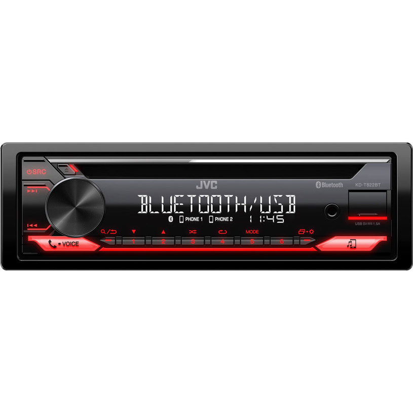 Авто Ресийвър JVC KD-T822BT BLUETOOTH, 4 X 50 W, USB Авто Ресийвър JVC KD-T822BT BLUETOOTH, 4 X 50 W, USB