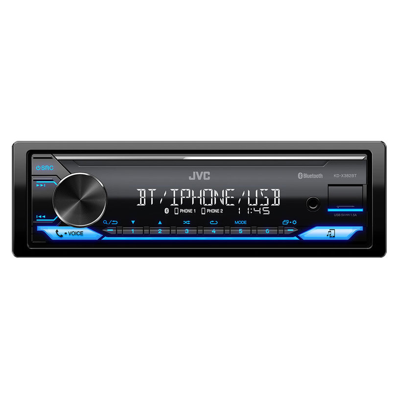 Car receiver JVC KD-X382BT BLUETOOTH, 4 X 50 W, USB Car receiver JVC KD-X382BT BLUETOOTH, 4 X 50 W, USB