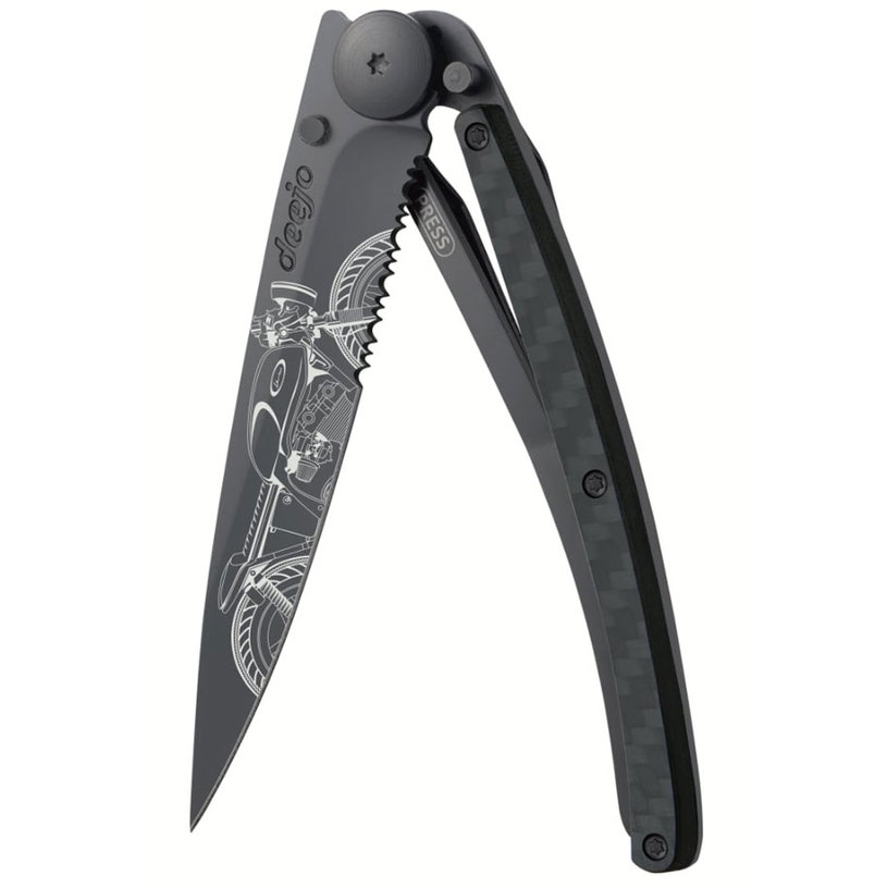 ДЖОБЕН НОЖ DEEJO SERRATED CARBON- CAFE ДЖОБЕН НОЖ DEEJO SERRATED CARBON- CAFE