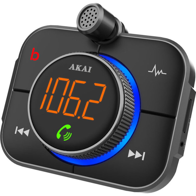 FM трансмитер AKAI FMT-95BT USB, СЛОТ ЗА КАРТА С ПАМЕТ FM трансмитер AKAI FMT-95BT USB, СЛОТ ЗА КАРТА С ПАМЕТ