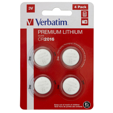 VERBATIM LITHIUM BATTERY CR2016 3V X 4