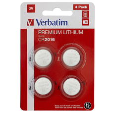 БАТЕРИИ VERBATIM CR2016 3V X 4 БАТЕРИИ VERBATIM CR2016 3V X 4