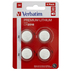 VERBATIM LITHIUM BATTERY CR2016 3V X 4 VERBATIM LITHIUM BATTERY CR2016 3V X 4