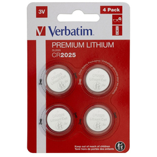 VERBATIM LITHIUM BATTERY CR2025 3V X 4
