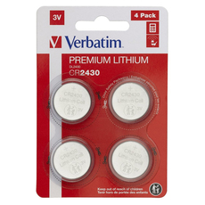 БАТЕРИИ VERBATIM CR2430 3V X 4 БАТЕРИИ VERBATIM CR2430 3V X 4