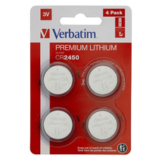 БАТЕРИИ VERBATIM CR2450 3V X 4 БАТЕРИИ VERBATIM CR2450 3V X 4