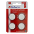 VERBATIM LITHIUM BATTERY CR2450 3V X 4 VERBATIM LITHIUM BATTERY CR2450 3V X 4