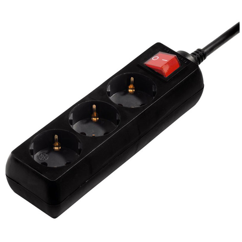 Distribution panel HAMA 108835 5.0M BK 3 SOCKETS WITH KEY Distribution panel HAMA 108835 5.0M BK 3 SOCKETS WITH KEY