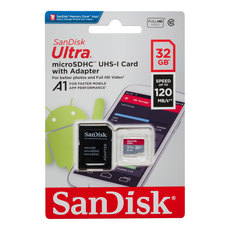 Карта памет SANDISK ULTRA 32GB 120MB/S КЛАС 10 A1 Карта памет SANDISK ULTRA 32GB 120MB/S КЛАС 10 A1