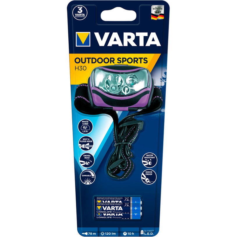 Фенер VARTA 1W LED OUTDOOR SPORTS HEAD Фенер VARTA 1W LED OUTDOOR SPORTS HEAD