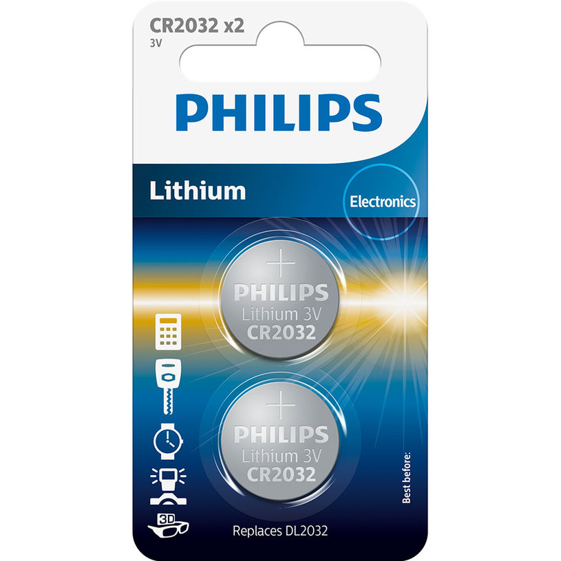 БАТЕРИИ PHILIPS LITHIUM CR2032P2/01B БАТЕРИИ PHILIPS LITHIUM CR2032P2/01B