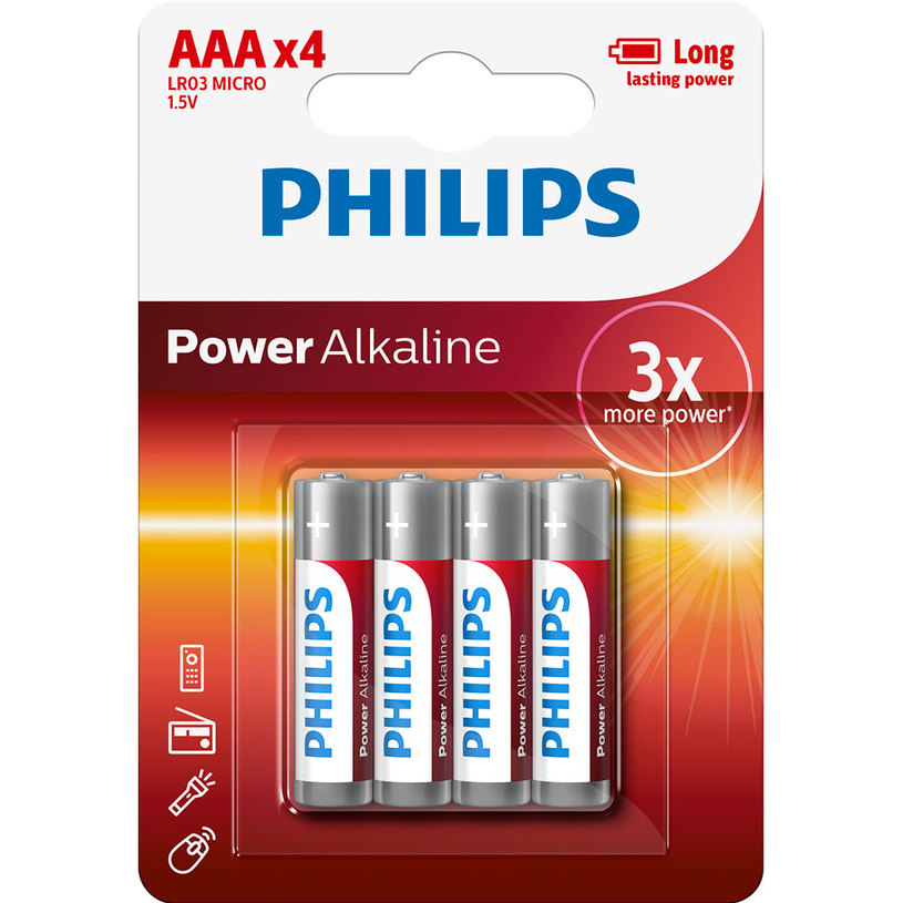 BATTERIES PHILIPS POWERLIFE ААА LR03P4B/10 BATTERIES PHILIPS POWERLIFE ААА LR03P4B/10