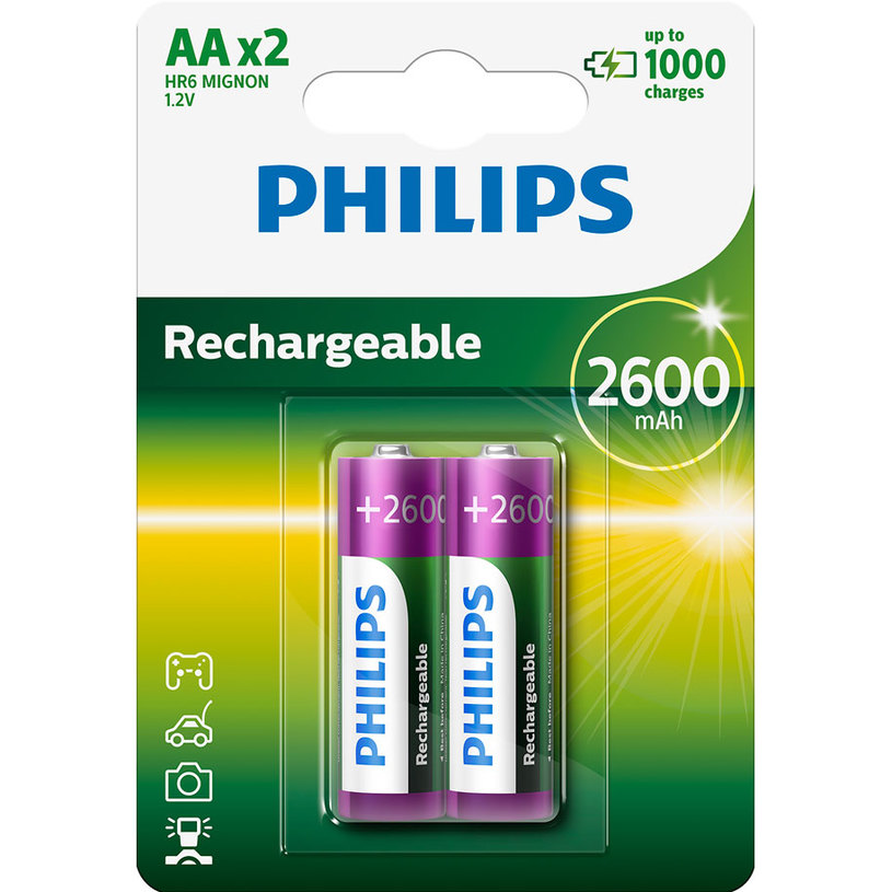 RECHARGEABLE BATTERIES PHILIPS АА R6B2A260 2600mAh RECHARGEABLE BATTERIES PHILIPS АА R6B2A260 2600mAh