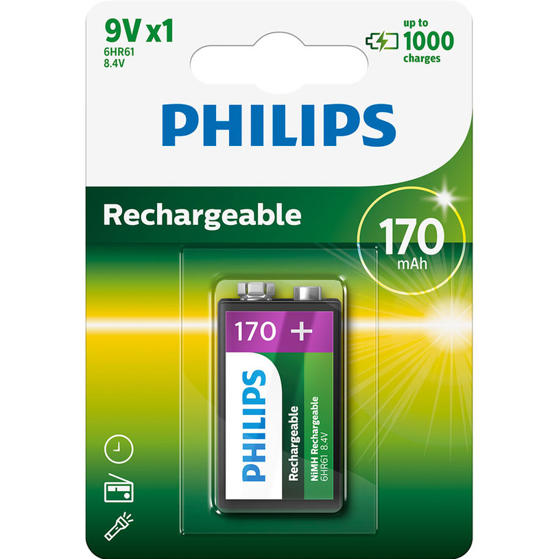 АКУМУЛАТОРНА БАТЕРИЯ PHILIPS 9V 9VB1A17/10 170mAh АКУМУЛАТОРНА БАТЕРИЯ PHILIPS 9V 9VB1A17/10 170mAh