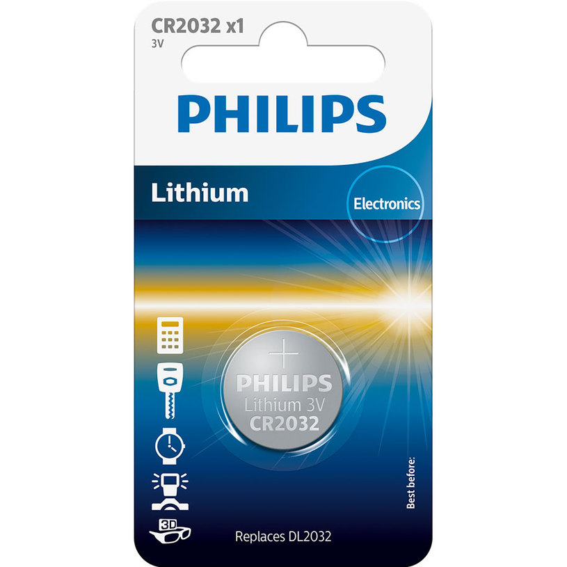 БАТЕРИЯ PHILIPS LITHIUM CR2032/01B БАТЕРИЯ PHILIPS LITHIUM CR2032/01B