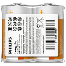 BATTERIES PHILIPS R14L2F/10 Cx2 LONGLIFE BATTERIES PHILIPS R14L2F/10 Cx2 LONGLIFE