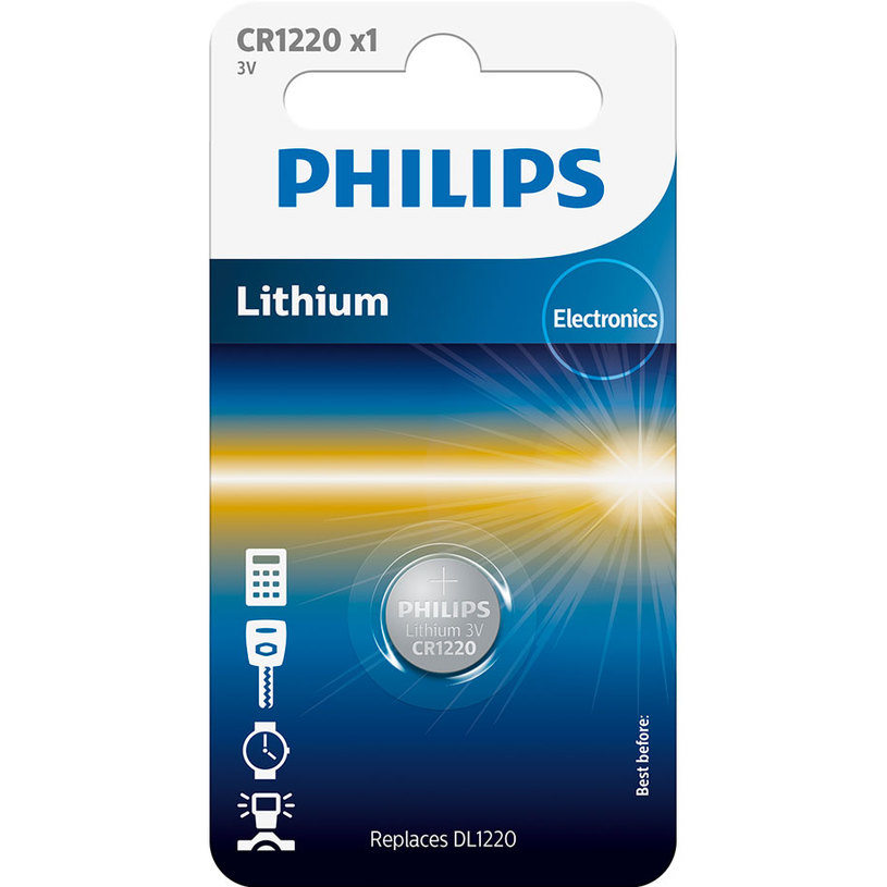 БАТЕРИЯ PHILIPS LITHIUM CR1220/00B БАТЕРИЯ PHILIPS LITHIUM CR1220/00B