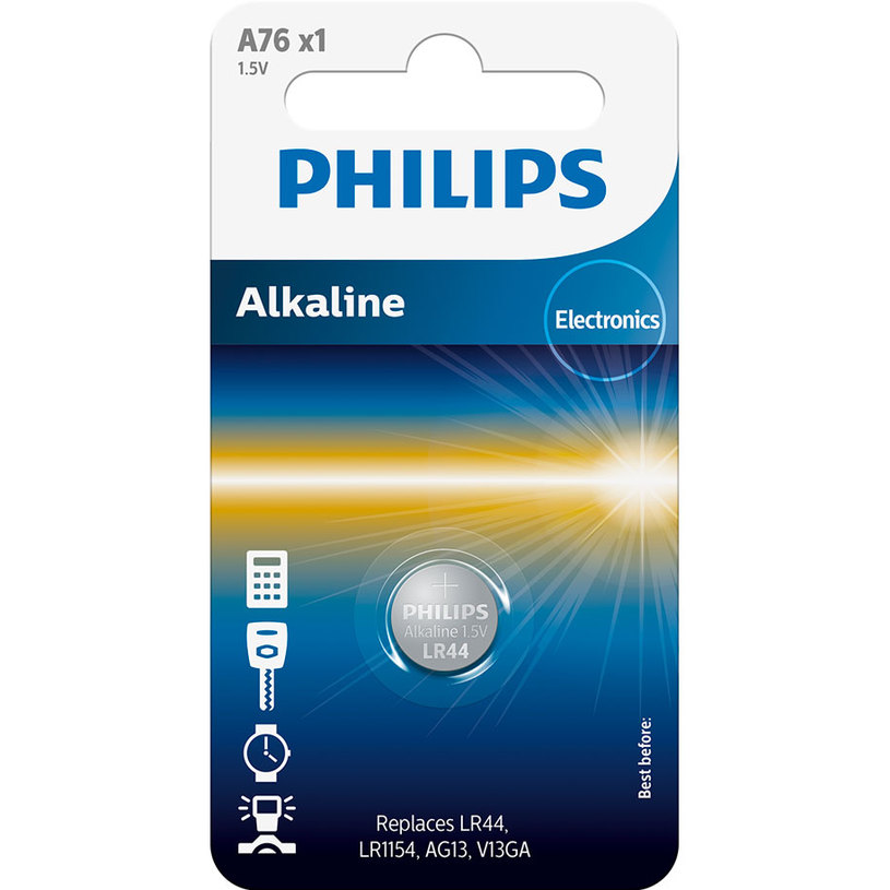 BATTERY PHILIPS LR44/A76 BATTERY PHILIPS LR44/A76