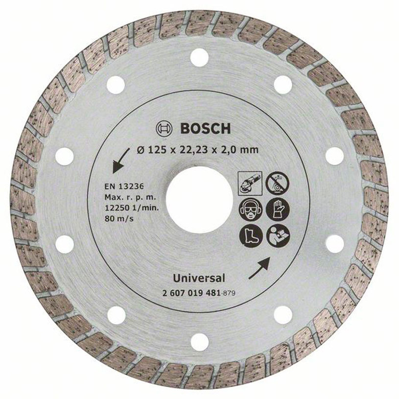 DIAMOND CUTTING DISC ON NON-METAL BOSCH 125x2x22.23 DIAMOND CUTTING DISC ON NON-METAL BOSCH 125x2x22.23