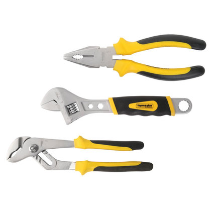PLIERS AND FR. WRENCH 3 PCS TOPMASTER CR-V TMP PLIERS AND FR. WRENCH 3 PCS TOPMASTER CR-V TMP