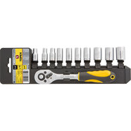 RATCHET SET WITH 10 INSERTS "1/4 """ TOPEX 38D650 RATCHET SET WITH 10 INSERTS "1/4 """ TOPEX 38D650