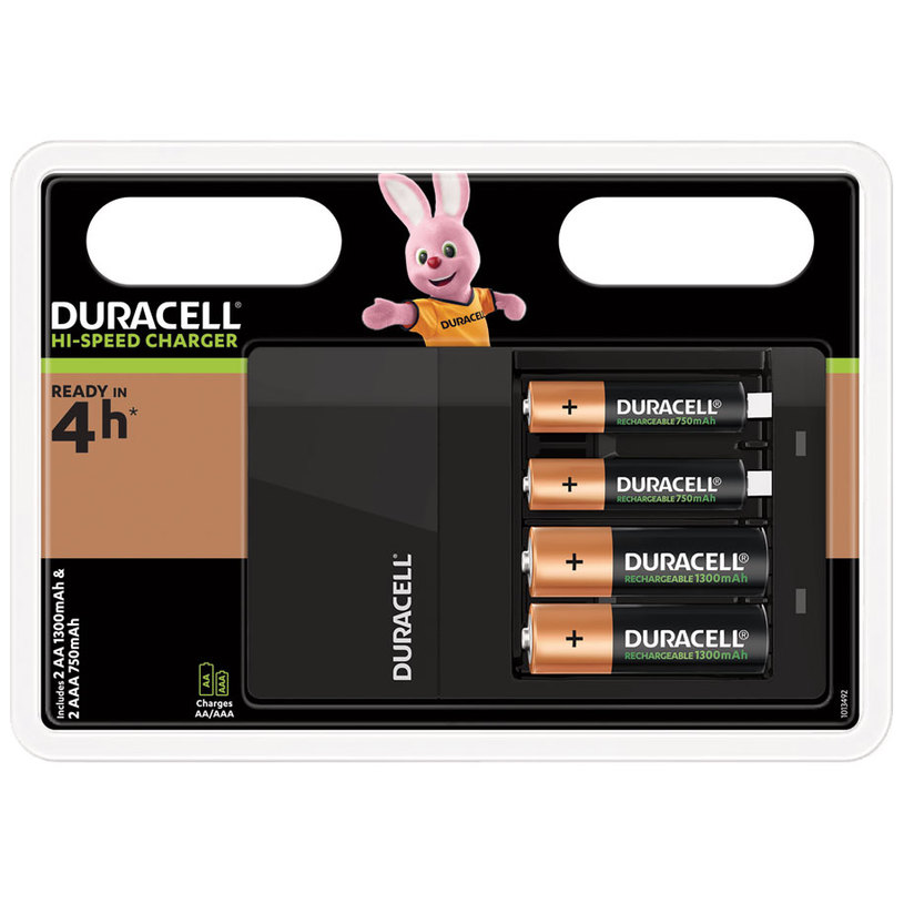 CHARGER WITH BATTERIES DURACELL CEF14 AA 1300mAh ААА 750mAh CHARGER WITH BATTERIES DURACELL CEF14 AA 1300mAh ААА 750mAh