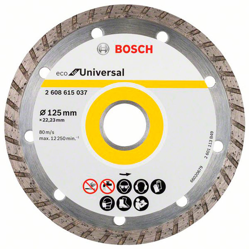 ДИАМАНТЕН ДИСК ЗА РЯЗАНЕ НА НЕМЕТАЛ BOSCH 125x22.23 ДИАМАНТЕН ДИСК ЗА РЯЗАНЕ НА НЕМЕТАЛ BOSCH 125x22.23