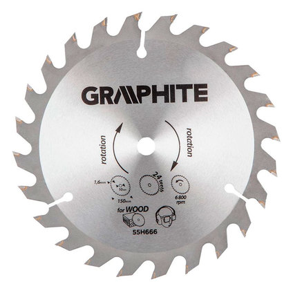 ДИСК ЗА ЦИРКУЛЯР 150Х10ММ GRAPHITE ДИСК ЗА ЦИРКУЛЯР 150Х10ММ GRAPHITE