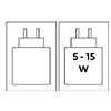 5-15W charger included 5-15W charger included