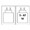 5-67W charger included 5-67W charger included