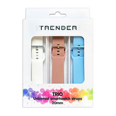3 STRAPS TRENDER SPORT 20 mm WH/PK/BL 3 STRAPS TRENDER SPORT 20 mm WH/PK/BL
